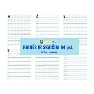 Raidžių ir skaičių užduotys vaikams PDF